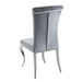 Betty Upholstered Side Chairs Grey and Chrome (Set of 4) - Bargain Furniture (Detroit, MI)