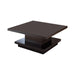 Reston Pedestal Square Coffee Table Cappuccino - Bargain Furniture (Detroit, MI)