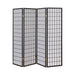 Roberto 4-panel Folding Screen Dark Grey and White - Bargain Furniture (Detroit, MI)