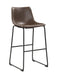 Michelle Armless Bar Stools Two-tone Brown and Black (Set of 2) - Bargain Furniture (Detroit, MI)