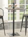 Cavalier Square Bar Table Dark Elm and Matte Black - Bargain Furniture (Detroit, MI)