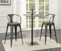 Cavalier Square Bar Table Dark Elm and Matte Black - Bargain Furniture (Detroit, MI)