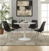 Lowry Round Dining Table White - Bargain Furniture (Detroit, MI)