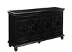 Kovu 4-door Accent Cabinet Black - Bargain Furniture (Detroit, MI)