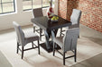Mulberry Upholstered Counter Height Stools Grey and Cappuccino (Set of 2) - Bargain Furniture (Detroit, MI)