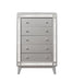 Leighton 5-drawer Chest Metallic Mercury - Bargain Furniture (Detroit, MI)