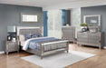 Leighton Full Panel Bed with Mirrored Accents Mercury Metallic - Bargain Furniture (Detroit, MI)