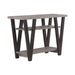 Stevens V-shaped Sofa Table Black and Antique Grey - Bargain Furniture (Detroit, MI)