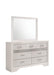 Miranda Rectangular Dresser Mirror White - Bargain Furniture (Detroit, MI)