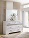 Miranda Rectangular Dresser Mirror White - Bargain Furniture (Detroit, MI)