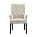 Alana Tufted Back Upholstered Arm Chair Beige - Bargain Furniture (Detroit, MI)