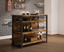 Renaldi Bar Unit with Stemware Rack Antique Nutmeg - Bargain Furniture (Detroit, MI)