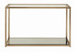 Cora Sofa Table with Mirror Shelf Chocolate Chrome - Bargain Furniture (Detroit, MI)
