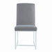 Mackinnon Upholstered Side Chairs Grey and Chrome (Set of 2) - Bargain Furniture (Detroit, MI)