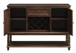 Parkins Server with Lower Shelf Rustic Espresso - Bargain Furniture (Detroit, MI)