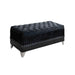 Barzini Tufted Rectangular Trunk with Nailhead Black - Bargain Furniture (Detroit, MI)