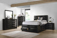 Briana Eastern King Platform Storage Bed Black - Bargain Furniture (Detroit, MI)