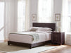 Dorian Upholstered California King, E.King, & Queen Bed Black, Brown, & Grey - Bargain Furniture (Detroit, MI)