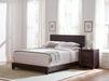 Dorian Upholstered California King, E.King, & Queen Bed Black, Brown, & Grey - Bargain Furniture (Detroit, MI)