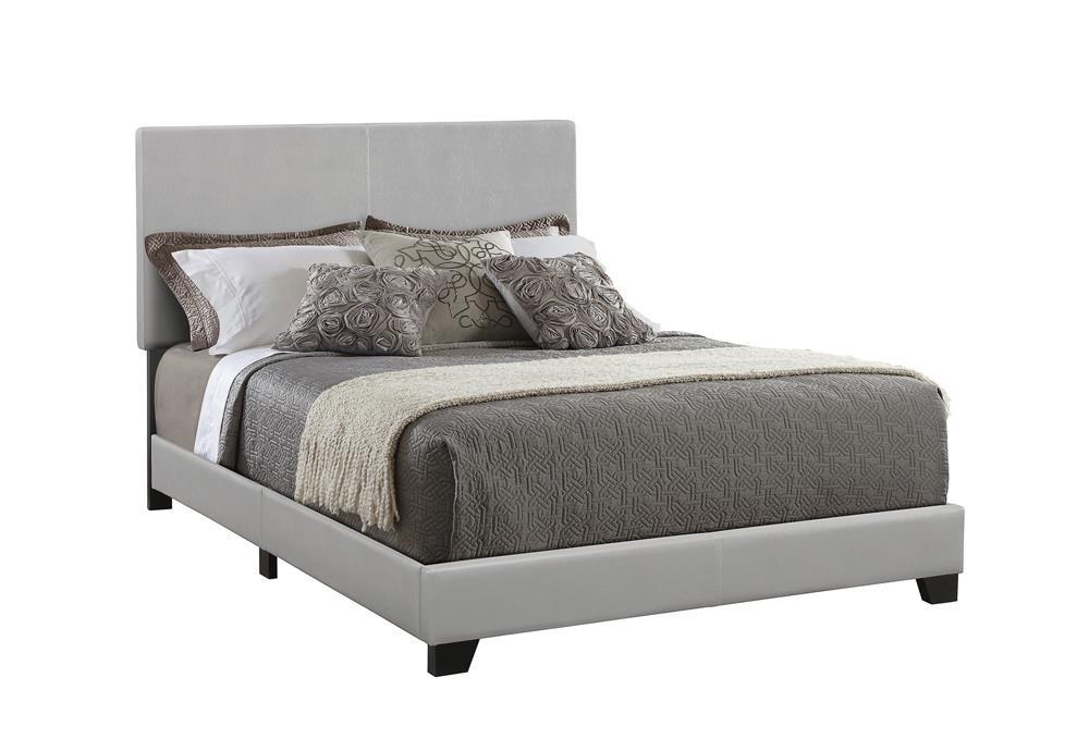 Dorian Upholstered California King, E.King, & Queen Bed Black, Brown, & Grey - Bargain Furniture (Detroit, MI)