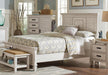Franco Eastern King Panel Bed Antique White - Bargain Furniture (Detroit, MI)