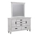 Franco Rectangular Dresser Mirror Antique White - Bargain Furniture (Detroit, MI)