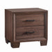 Brandon 2-drawer Nightstand Medium Warm Brown - Bargain Furniture (Detroit, MI)