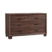 Brandon 6-drawer Dresser Medium Warm Brown - Bargain Furniture (Detroit, MI)