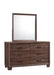 Brandon Framed Dresser Mirror Medium Warm Brown - Bargain Furniture (Detroit, MI)