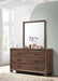 Brandon Framed Dresser Mirror Medium Warm Brown - Bargain Furniture (Detroit, MI)