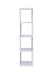 Baxter 4-shelf Bookcase White and Chrome - Bargain Furniture (Detroit, MI)