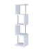 Baxter 4-shelf Bookcase White and Chrome - Bargain Furniture (Detroit, MI)