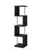 Baxter 4-shelf Bookcase Black and Chrome - Bargain Furniture (Detroit, MI)