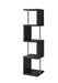 Baxter 4-shelf Bookcase Black and Chrome - Bargain Furniture (Detroit, MI)