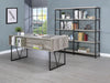 Analiese 4-drawer Writing Desk Grey Driftwood - Bargain Furniture (Detroit, MI)