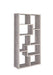 Theo 10-shelf Bookcase Grey Driftwood - Bargain Furniture (Detroit, MI)