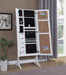 Doyle Jewelry Cheval Mirror with Picture Frames White - Bargain Furniture (Detroit, MI)