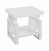 Schmitt Rectangular End Table High Glossy White - Bargain Furniture (Detroit, MI)