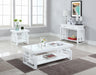 Schmitt Rectangular End Table High Glossy White - Bargain Furniture (Detroit, MI)
