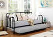 Marina Twin Metal Daybed with Trundle Black - Bargain Furniture (Detroit, MI)