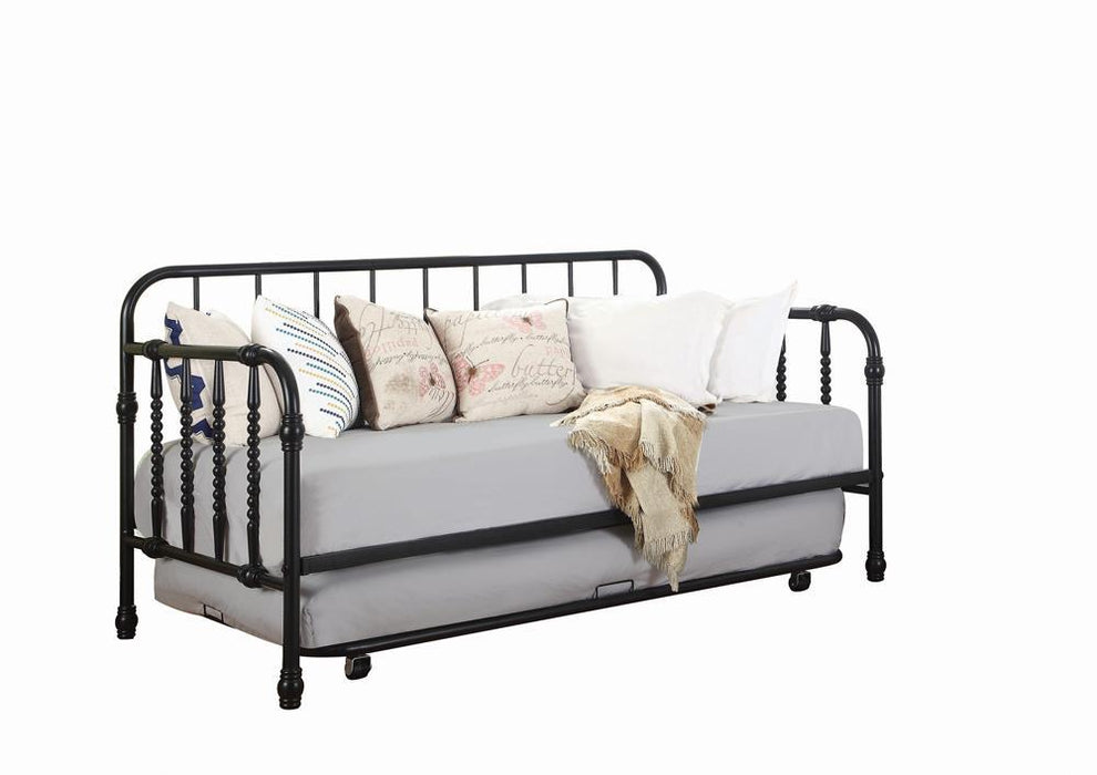 Marina Twin Metal Daybed with Trundle Black