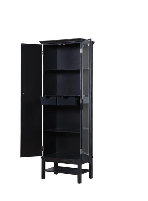 Lovegood 2-door Accent Cabinet Rich Brown and Black