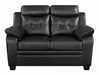 Finley Tufted Upholstered Loveseat Black - Bargain Furniture (Detroit, MI)
