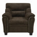 Clementine Upholstered Chair with Nailhead Trim Brown - Bargain Furniture (Detroit, MI)