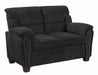 Clementine Upholstered Loveseat with Nailhead Trim Grey - Bargain Furniture (Detroit, MI)
