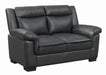 Arabella Pillow Top Upholstered Loveseat Grey - Bargain Furniture (Detroit, MI)