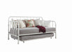 Marina Twin Metal Daybed with Trundle White - Bargain Furniture (Detroit, MI)