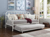 Marina Twin Metal Daybed with Trundle White - Bargain Furniture (Detroit, MI)