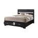 Miranda Eastern King 2-drawer Storage Bed Black - Bargain Furniture (Detroit, MI)