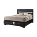 Miranda California King 2-drawer Storage Bed Black - Bargain Furniture (Detroit, MI)